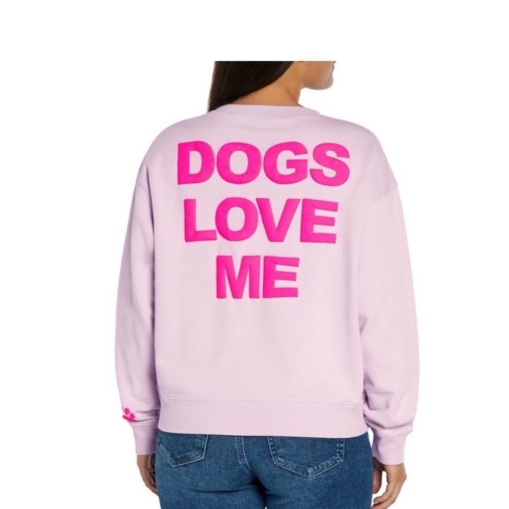 Wildfox Sweatshirt Dogs Love size M lavender pink pullover crew neck street wear